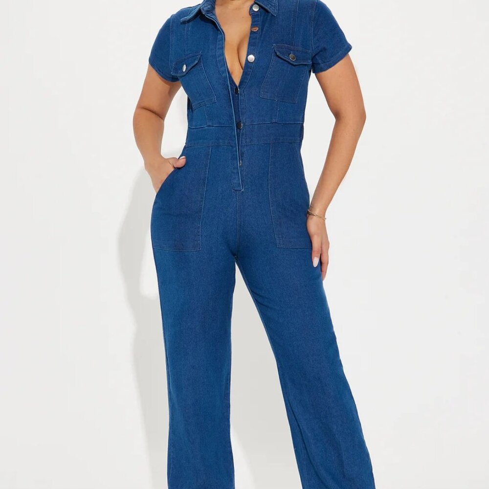 Ladies Fashion Denim Jumpsuit